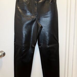 Aritzia Black Leather Pants